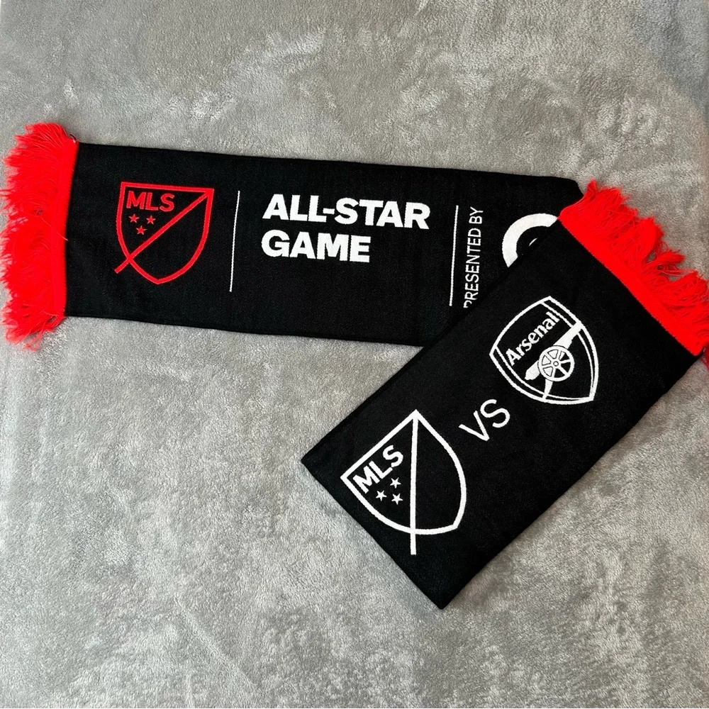 DC‎ 2023 MLS All Star Game MLS vs Arsenal FC Gunners Scarf Color Black & Red